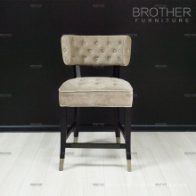 Modern furniture fabric cushion high bar chair with low back